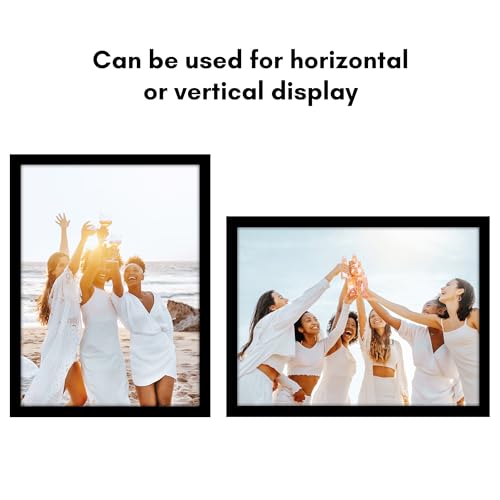 Americanflat 17x23 Picture Frame with Polished Plexiglass - Black Picture Frame - Wide Photo Frames Made of Engineered Wood for Vertical or Horizontal Wall Display - Epic Collection - Black