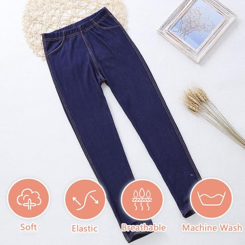 Girls' Athletic Leggings Kids Jeans Look Yoga Pants Dance Running High Waist Trouser Workout Active Dance Tights4