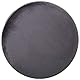 PUF TERCIOPELO GRIS C/FLECOS,BANDA ACERO PLAT:7CM,DM/POLIÉS °40X44CM, FLECOS:29CM
