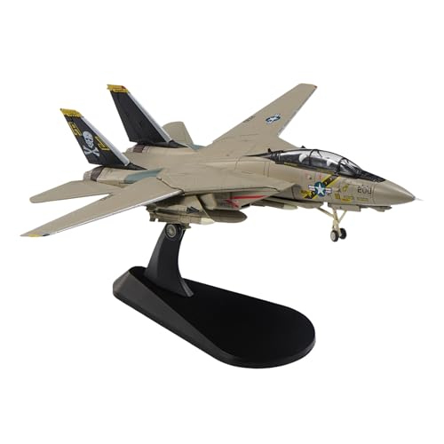Eairsoky 1:100 Scale F-14 F-14A Metal Fighter Jet Model Jolly Roger Military Die-cast Aircraft Models for Collection or Gift