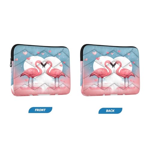 Funda para portátil 13-14 pulgadas flamencos rosa impermeable miniatura 2