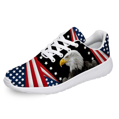 Women's Men's American Flag Shoes Running Tennis Shoes 4th of July Sneakers
