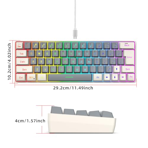 Teclado Mecánico Gaming 63 Teclas Con Cable miniatura 4