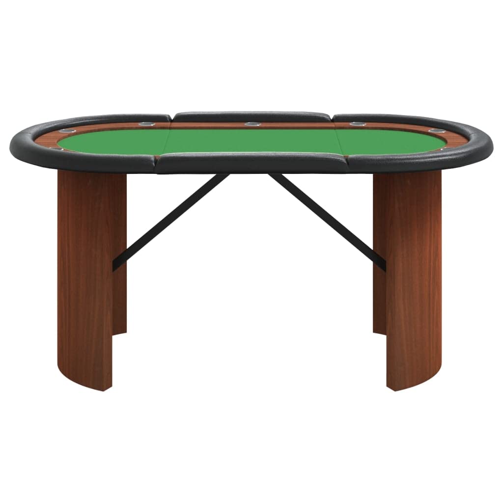 Tavoli, tavoli da poker e giochi, tavolo da poker per 10 giocatori, verde, 160 x 80 x 75 cm