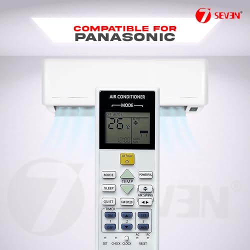 Image of 7SEVEN Compatible for Panasonic AC Remote Original 157B Model 1 1.5 2 Ton Split or Window Air Conditioner