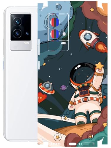 Image of AtOdds - Full Body Back Screen Guard Protector Film - Lamination Wrap Skin Sticker Compatible with IQOO 9 | Scratchproof Matte Finish (Space)