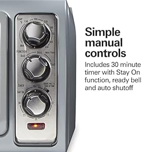 Hamilton Beach 6 Slice Countertop Toaster Oven With Easy Reach Roll-Top Door, Bake, Broil & Toast Functions, Auto Shutoff, Silver (31127D) Hamilton Beach 6 Slice Countertop Toaster Oven With Easy Reach Roll Top Door Bake Broil Toast Functions Auto Shutoff Silver 31127D