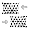 Soccer Throw Pillow Cover Queen Size Sports Soccer Ball Black and White Lumbar Pillow Case Soccer Theme Pillowcase Decorative Standard Pillow Cases with Zipper Cushion Covers for Couch,Bed,20"x30" #4