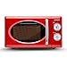 SOGO SS-890 microondas Sin Grill Estilo Retro Vintage, de instalación libre y capacidad 20 Litros. 6 Potencias, 700 Watts, color Rojo