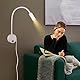ERWEY Leselampe Wandmontage, Wandlampe mit Schalter Touch Dimmbar 3000K-6000K und USB-Ladeanschluss, 360° Schwenkbar Schwanenhals Lampe Bettlampe mit Stecker und Kabel für Schlafzimmer