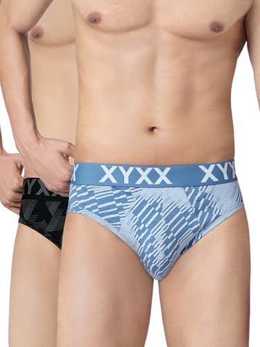 Image of XYXX Metrix Cotton Modal Brief for Men | Snug Fit with Anti-roll no-Marks Waistband | Printed Underwear for Men Combo