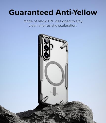 Image of Ringke Fusion-X for Samsung Galaxy S26 Plus Case Back Cover [Compatible with MagSafe] [Heavy Duty X-Frame] Rugged Shockproof Bumper Protective with Non-Slip Side Grip - Magnetic Black