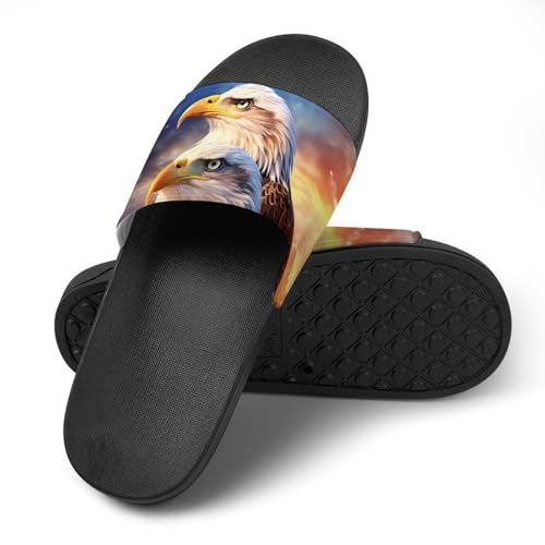 Bald Ea-gles in The Morning House Sandals Non-Slip Bathroom Slippers Beach Summer Shoes for Men Women4