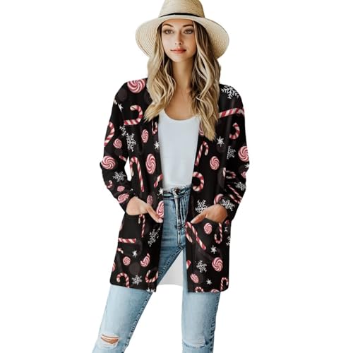 Image of Cardigan for Women Long Sweater Open Front Sweaters Fashion Lightweight Cardigans with Pockets