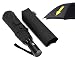 LANBRELLA Compact Travel Umbrella Vented Double Canopy Windproof Auto Open Close - Black