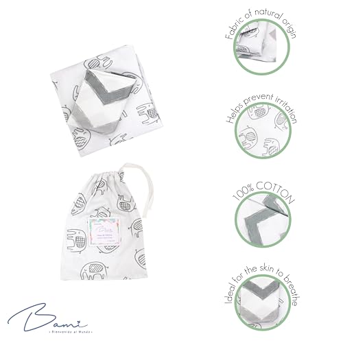 Image of BAMI 2-Piece Ultra Soft 100% Cotton Crib Sheet Set Breathable Fitted Crib Sheet & Pillowcase for Baby, Neutral Baby Crib Bedding, Soft & Safe for Sensitive Skin, Fits Standard Crib Mattress 52 inch x 28 inch