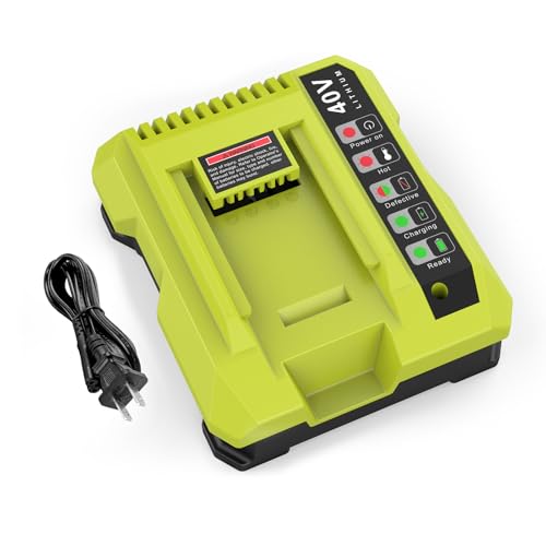 AaveYouMore 40v OP401 Charger Replacement for Ryobi 40V Battery Charger Compatible with Ryobi 40V Battery OP4075A OP40602 OP40601 OP4060A