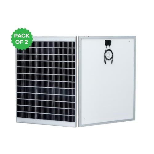 Image of WAAREE II 245 Watt Solar Panel II Mono PERC Solar Panels II Modules II Use for Mobile Charging, Off Grid and on Grid System 245 Watt 24 V || Pack of 2