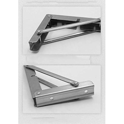 HJW Praktische opbergrek roestvrij staal lange handgreep driehoek beugel verstelbare wandplank opvouwbare steun plank geschikt voor boek plank keuken plank woonkamer display 2 stks 1Huiyang-01020,300 mm - Image 7