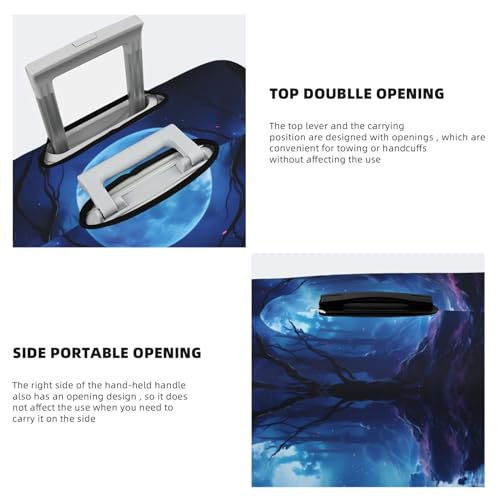 Travel Luggage Cover - Serene Tree Moon Valley Washable Suitcase Covers Protector Fits 18-32 Inch Luggage3