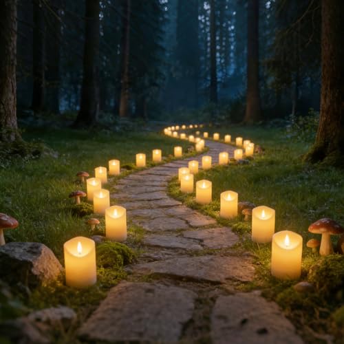 Image of Nimiko Solar Outdoor Waterproof Flameless Candles - 9 Pack Solar & Battery Operated LED Candles, White (D3.25 inch x 4 inch /5 inch /6 inch Assorted Heights) for Garden, Patio, Outdoor Decoration