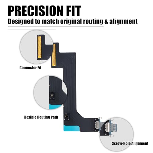 Image of Charging Port Replacement for iPad 10 10.9in Charging Port Flex Cable for iPad 10th Gen 2022 Dock Connector Module Replacement Compatible with: A2696(Blue WiFi Version)