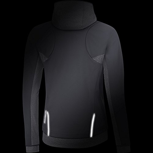 Foto von GORE Wear Damen Winddichte Kapuzen-Laufjacke, R3 Women GORE WINDSTOPPER Thermo Hoodie, 36, Grau, 100378