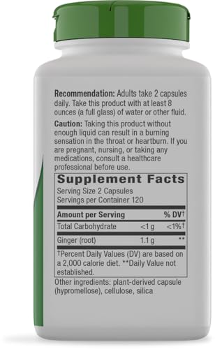 Nature's Way Ginger Root Capsules,1,100 mg per Serving, Vegan, 240 ct - image 8
