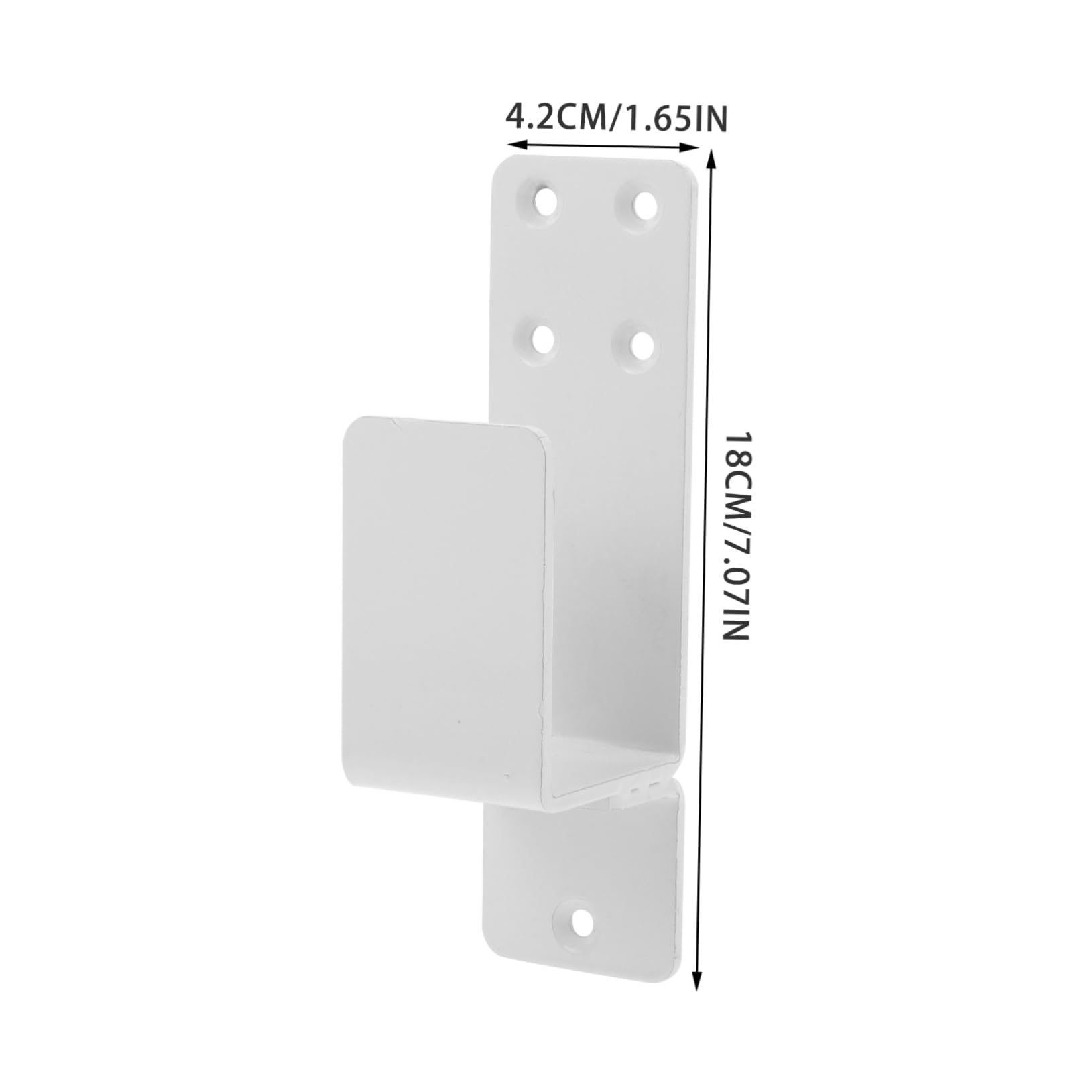 Supports de Barre de Sécurité Faciles à Démonter Lot de 2 en Acier Blanc Offrant Stabilité pour Portes et Portails, pour Sécurité Porte D'entrée