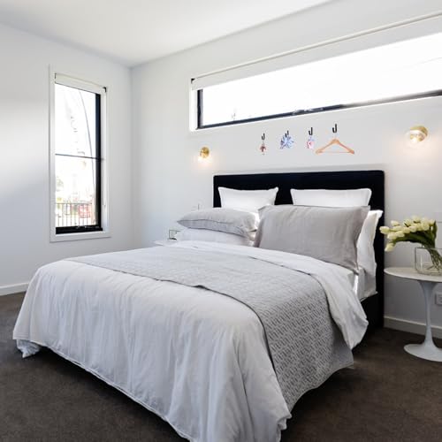 VEGCOO 15 Stück Garderobenhaken Wand, 30 Stück Befestigungsmittel, Haken Zum Schrauben, Metallhaken Zum Schrauben, Garderobenhaken Für Zahnputzbecher, Bäder, Toilette