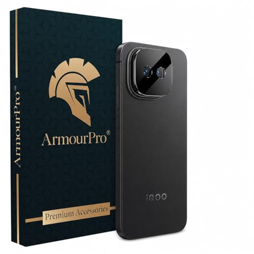 Image of ArmourPro Camera Lens Protector Tempered Glass Compatible For iQOO 15R (6.59 Inches) With Edge To Edge Coverage | Black Lens, Pack of 1