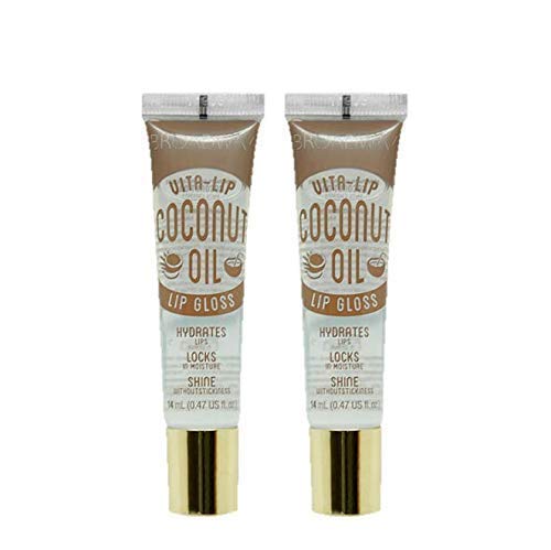 2-PACKS Kiss Broadway Clear Lip Gloss (Coconut Oil)