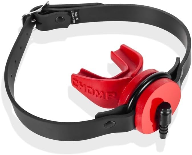 Chomp Gag Mouth Gag w/Straps Black/RED