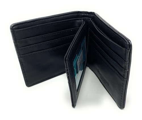 Shag Wear Deep Sea Crustaceans Lobster and Crab Shellfish Billfold Wallet For Men and Teen Boys Vegan Faux Leather Black4