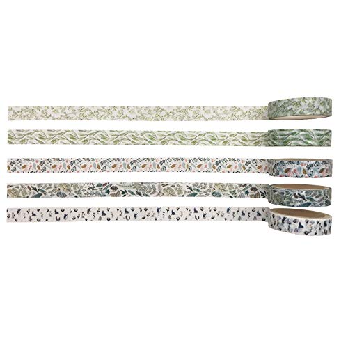 5 Rolls Vintage Floral Washi Tape Set, EnYan Japanese Masking Decorative Tapes for DIY Crafts and Arts Bullet Journal Planners Scrapbooking Adhesive 5 Rolls Vintage Floral Washi Tape Set, EnYan Japanese Masking Decorative Tapes for DIY Crafts and Arts Bullet Journal Planners Scrapbooking Adhesive