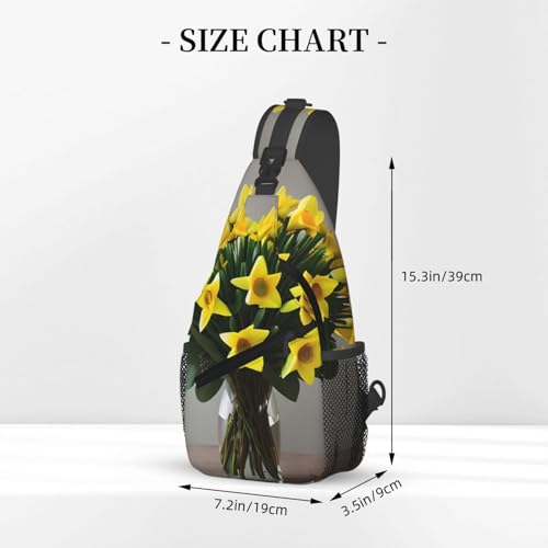 Bouquet Of Daffodils 1 Stylish Men'S Messenger Bag - Durable Polyester, Huge Capacity & Adjustable Strap3