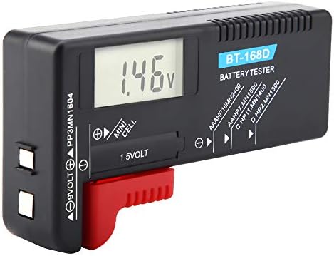 Button Cell Battery Volt Tester, BT-168D Button Battery Checker for AA, AAA, C, D, 9V, Mini Cell Battery Volt Checker