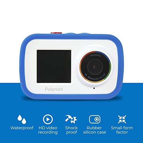 Image of Polaroid Dual Screen WiFi Action Camera 4K 18mp, Waterproof Sports Polaroid Camera with Built in Rechargeable Battery and Mounting Accessories for Vlogging, Sports, Traveling, Home Videos