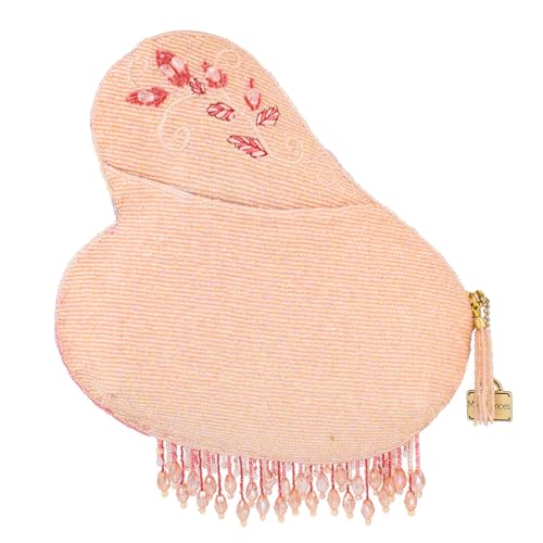 Mary Frances A Leg to Stand On Beaded Crossbody Handbag Flamingo-Shaped Novelty Evening Purse, Pink2