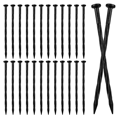 zelaby Lot de 30 clous de fixation en plastique pour bordure de tente, 20.3 cm, matériau PP pouvant être coupé à n'importe quelle longueur, convient pour les projets de jardin Cover