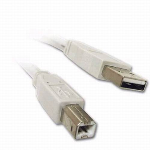USB 2.0 A Male to B Male Cable - 15FT (Beige)