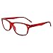 In Style Eyes Seymore Retro Bifocal Cheaters Reading Glasses - Full-Rimmed Classic Oval Acetate Frame - Non-Progressive Lens - Clear Red - 2.25x