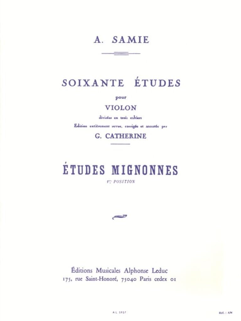 60 ETUDES POUR VIOLON VOLUME 1:ETUDES MIGNONNES OP31
