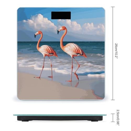 Báscula Digital de Baño Pink Flamingo con Plataforma Ancha miniatura 2