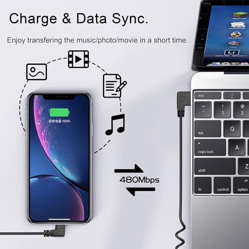 YACSEJAO 90 Degree Coiled Micro USB Cable - Image 3