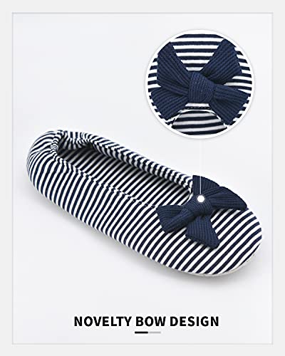 Image of Panda Bros Women's Ballerina House Slippers,Anti-Skid Comfy Warm Ballet Style Slippers