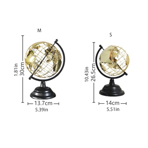 Monde globes décoration de table métal pour sublimer un meuble vide