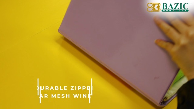 BAZIC 6-Pack Pencil Pouches - Mesh Window 3-Ring Binder Organizers With Double Zippers