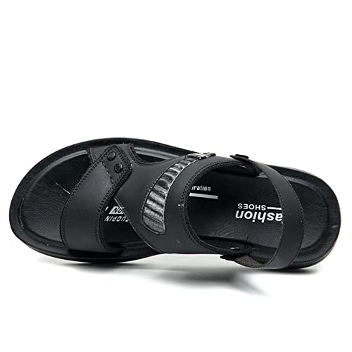 Men ls Fashion Simple New Pattern Casual Breathable Flat Comfortable Non-Slip Beach ls Men Shoes Sporty Winter Black4