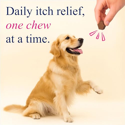 Image of Petroyale Allergy & Itch Support Chews for Dogs (90 Soft Chews) - Anti-Itch, Seasonal Allergy Relief, Skin & Coat Support, Immune Booster Supplement for Dogs, All Breeds